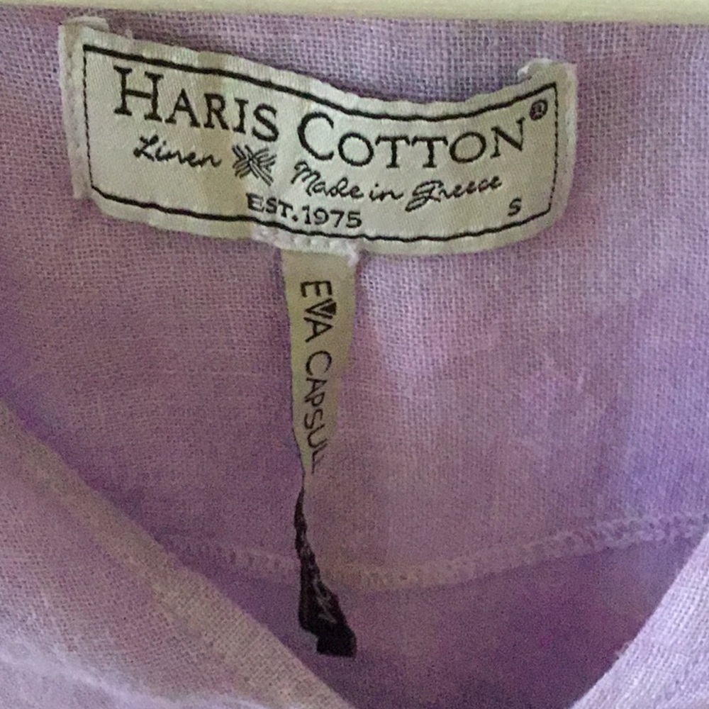 Haris Cotton Lavender Blouse with Lace Accents - Picture 4 of 4